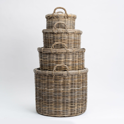 Domo Round Rattan Baskets