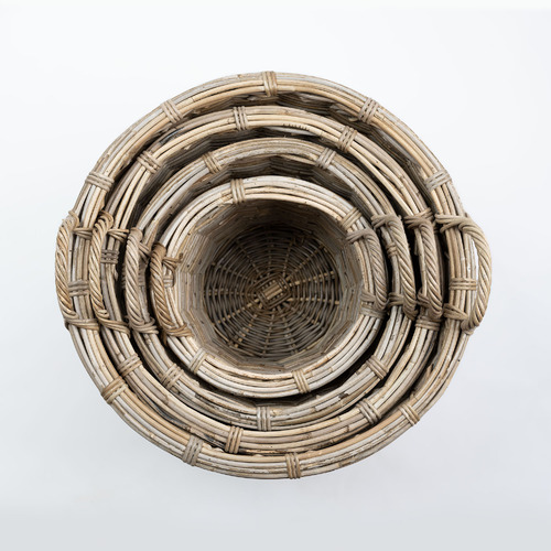 Domo Round Rattan Baskets