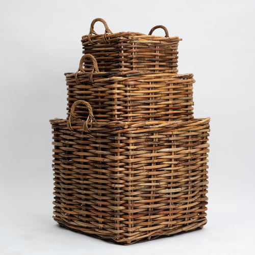 Aspen Heavy Duty Rattan Square Baskets