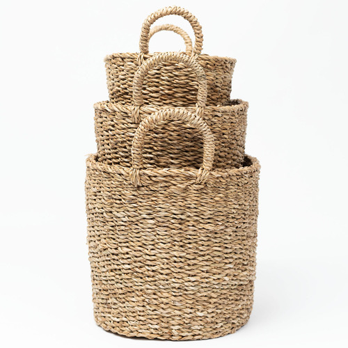 3 Piece Albany Seagrass Utility Basket Set Temple & ster