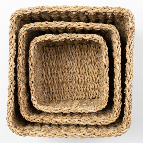 3 Piece Chester Seagrass Utility Basket Set