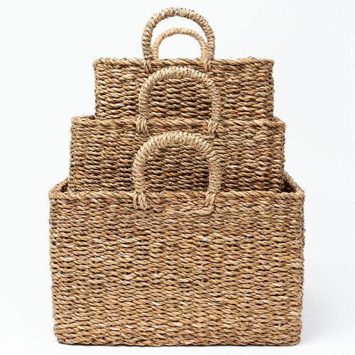 3 Piece Hillbrook Seagrass Utility Basket Set Temple & ster