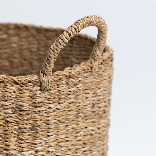 Nantucket Seagrass Banded Basket