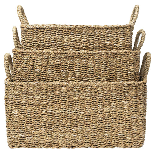 3 Piece Hillbrook Seagrass Utility Basket Set Temple & ster
