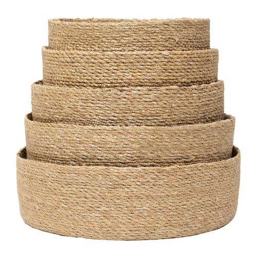 5 Piece Oslo Round Seagrass Basket Set