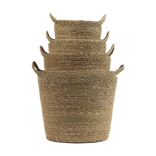 4 Piece Bromley Woven Seagrass Basket Set