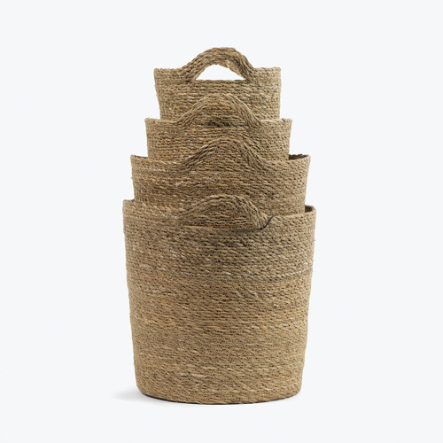 4 Piece Bromley Woven Seagrass Basket Set