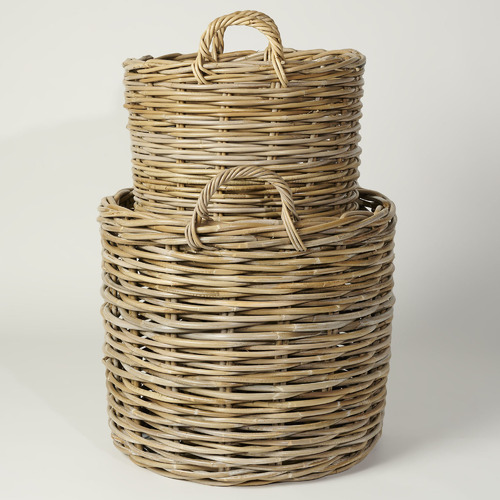 2 Piece Winslow Kubu Rattan Basket Set | Temple & Webster