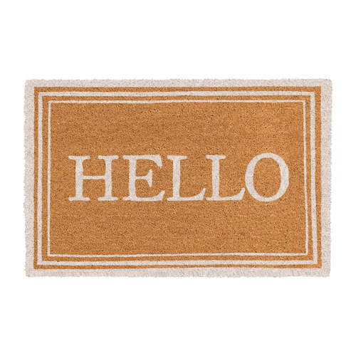 Ivory Oxford Hello Coir Rug