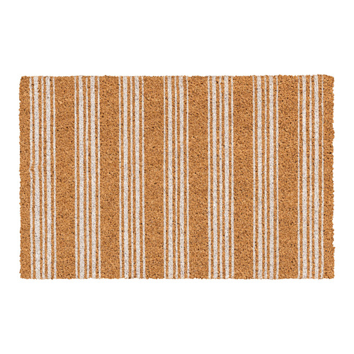 Ivory Ticking Vertical Coir Rug