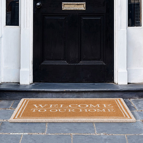 Ivory Oxford Welcome Home Coir Rug