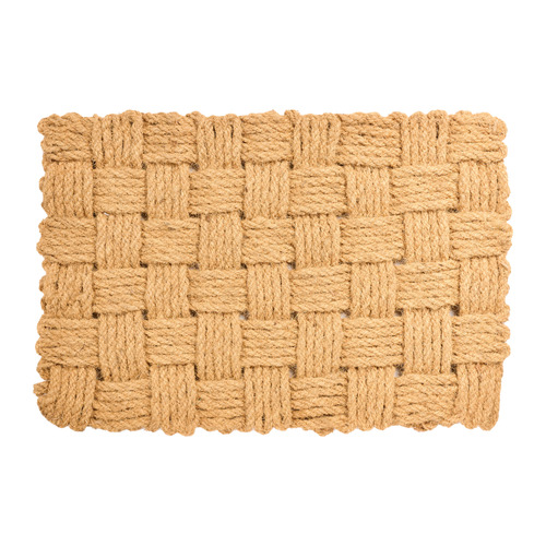 Natural Maine Hand-Knotted Coir Rug