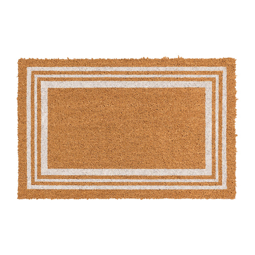 Black Maine Hand-Knotted Coir Rug