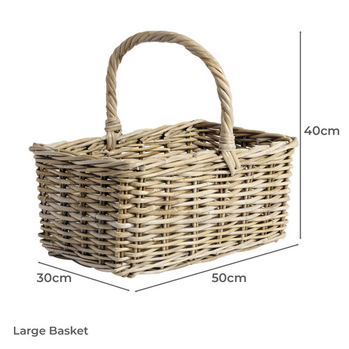 2 Piece Harrington Cane Carry Basket Set