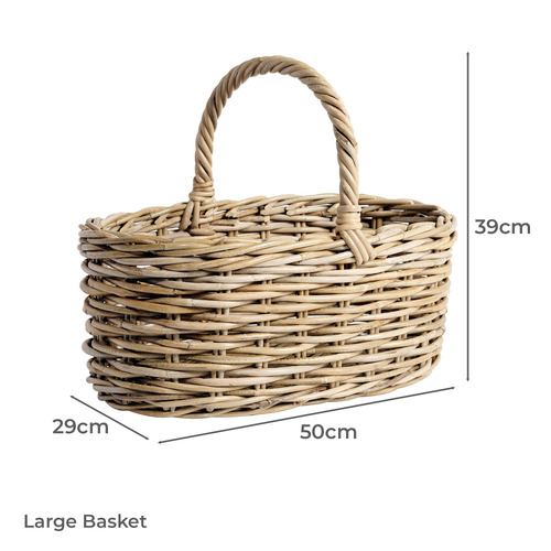 2 Piece Dalton Kubu Cane Carry Basket Set