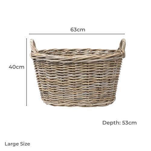 2 Piece Camden Tapered Rattan Basket Set