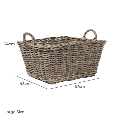 3 Piece Columbia Tapered Rattan Basket Set