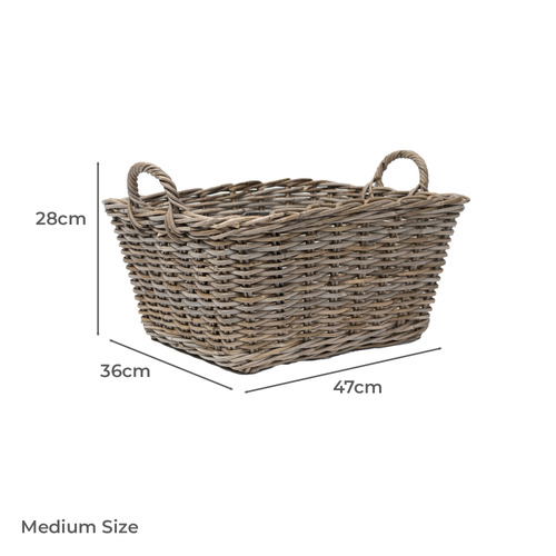 3 Piece Columbia Tapered Rattan Basket Set