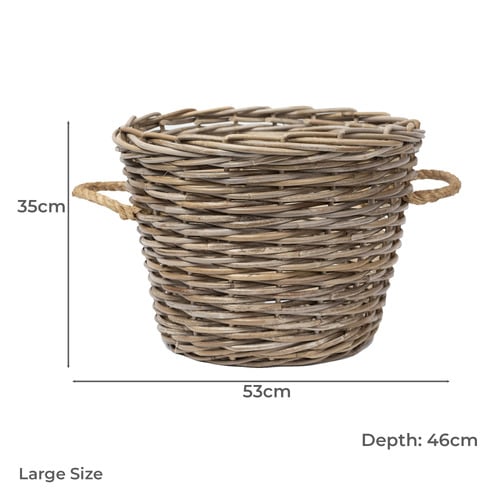 2 Piece Lupa Rattan Basket Set