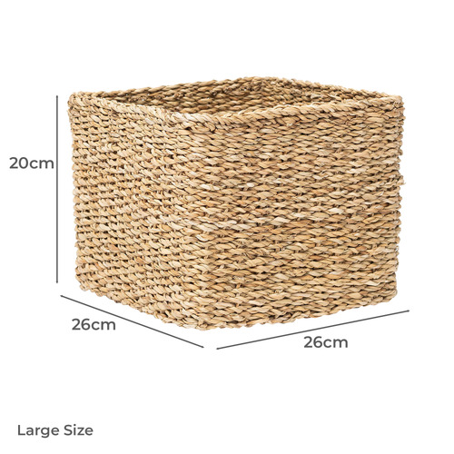 3 Piece Chester Seagrass Utility Basket Set
