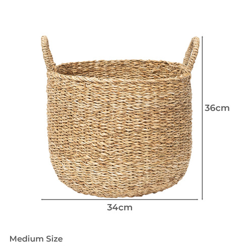 3 Piece Como Elliptical Seagrass Basket Set