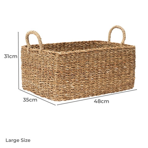3 Piece Hillbrook Seagrass Utility Basket Set
