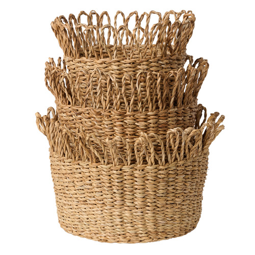 3 Piece Botanic Seagrass Basket Set