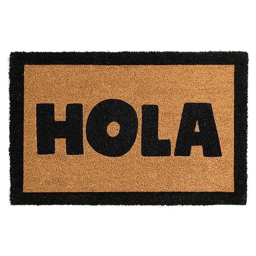 Salutations Hola Coir Doormat
