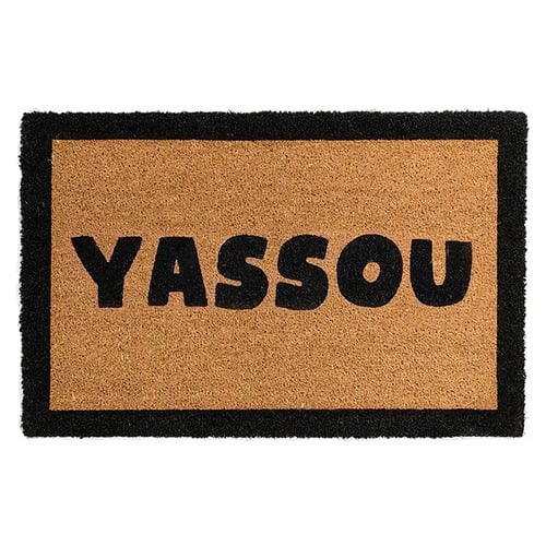 Salutations Yassou Coir Doormat
