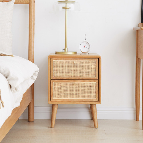 Modern Collective Enzo American Oak Wood Bedside Table | Temple & Webster