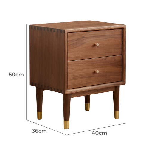 Martine Walnut Wood Bedside Table