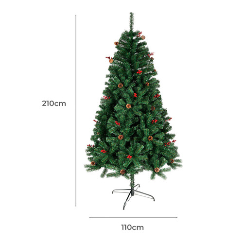 210cm Festiva Pre-Decorated Christmas Tree