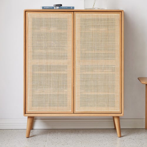Alie 5 Layer Oak Wood Shoe Cabinet
