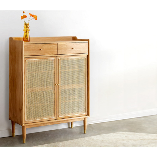 Baros 2 Door Shoe Cabinet with Drawers