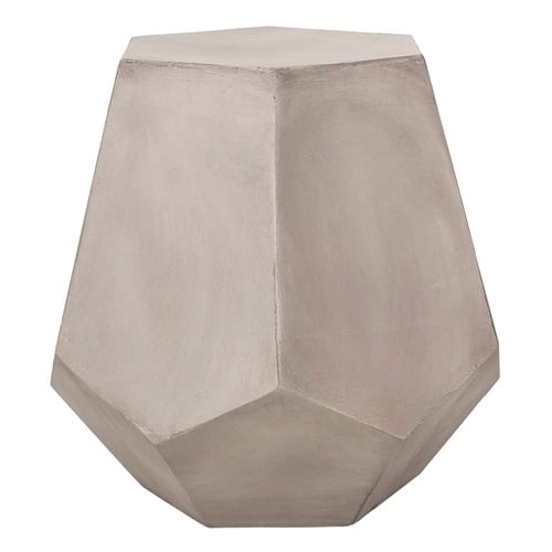 Grey Kate Hexagon Shaped Side Table