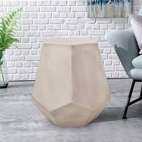 Grey Kate Hexagon Shaped Side Table