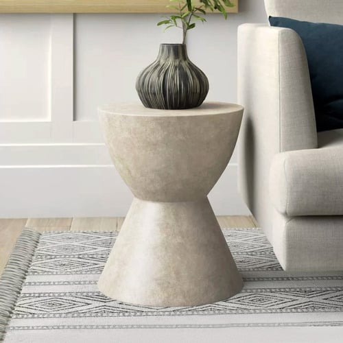 Grey Kate Pedestal Side Table