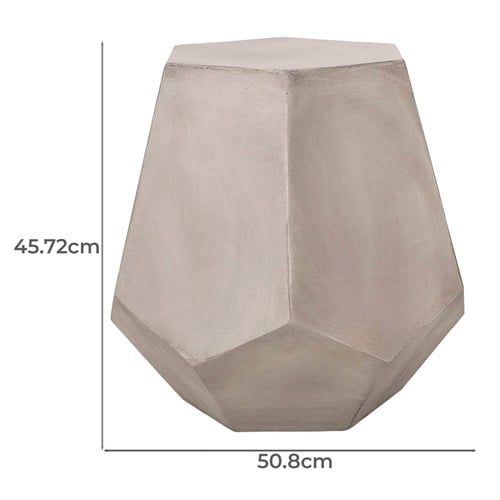 Grey Kate Hexagon Shaped Side Table