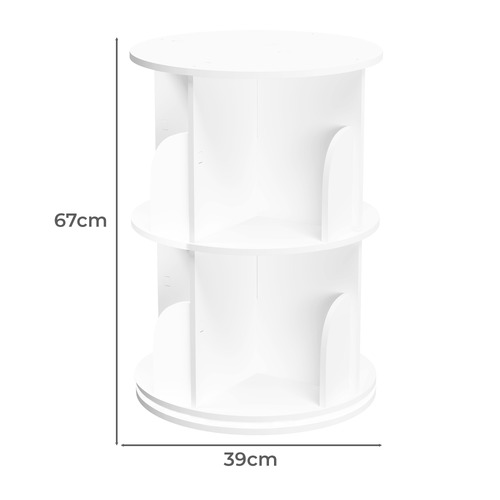 Freya 2 Tier Rotating Bookshelf