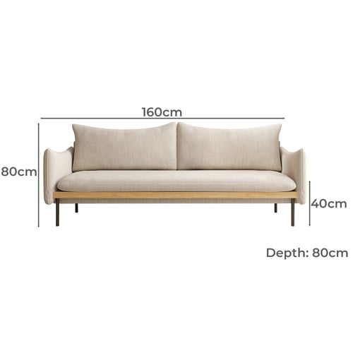 Vivaldi 2 Seater Linen Sofa