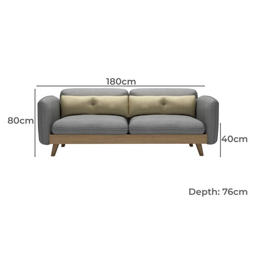 Corelli 3 Seater Linen Sofa