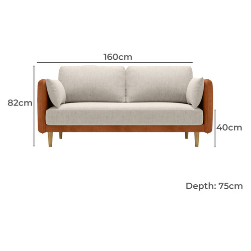 Kremer 2 Seater Linen Sofa