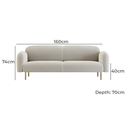 Leopold 2 Seater Velvet Sofa