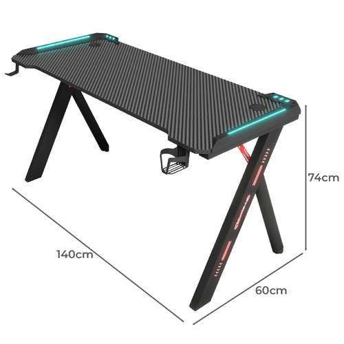 Modern Collective Max LED Gaming Desk | Temple & Webster