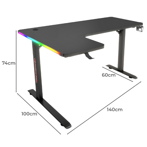 140cm Munro RGB LED Gaming Desk