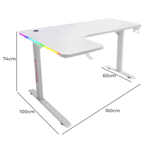 160cm Munro RGB LED Gaming Desk