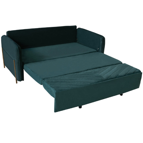 Green Caspar Timber Sofa Bed