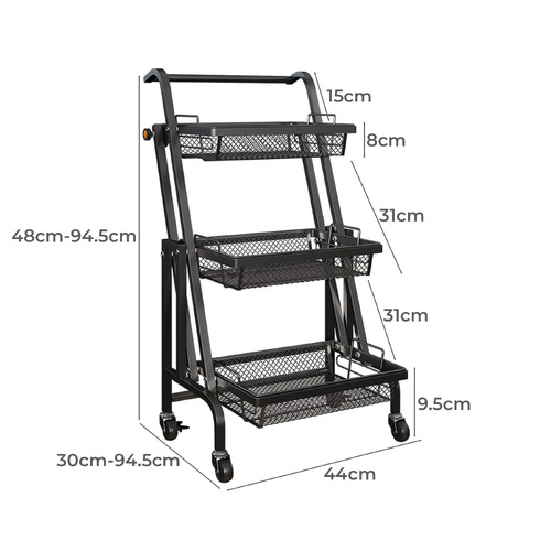 3 Tier Zena Kitchen Trolley
