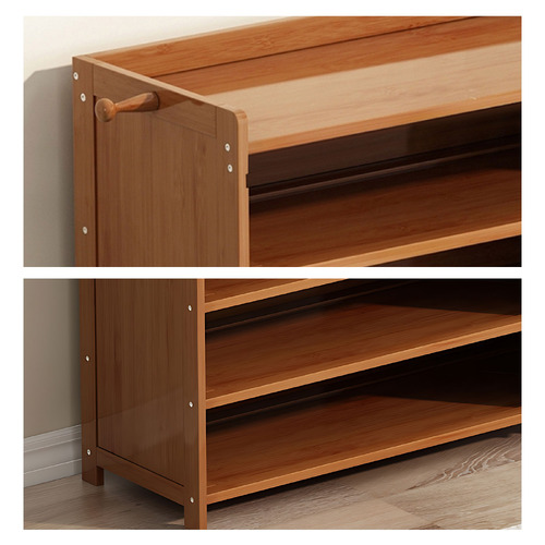 Kevin Bamboo Shoe Cabinet Display