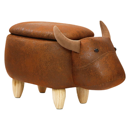 Kids' Cow Ottoman Bench with Storage